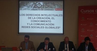 Un momento del curso sobre propiedad intelectual en El Escorial.