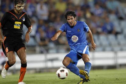 Parejo, en el remate que supuso el gol del Getafe.