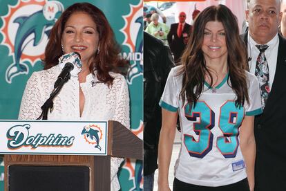 Gloria Estefan y Fergie – La cantante cubana y su esposo, el productor musical Emilio Estefan, se convirtieron en accionistas minoritarios de los Miami Dolphins de la NFL en 2009. También lo hizo en aquella ocasión la que fuera cantante de los Black Eyed Peas.