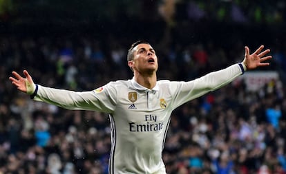 Cristiano Ronaldo, en el Bernabéu.
