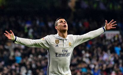 Cristiano Ronaldo, en el Bernabéu.