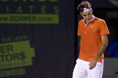 Roger Federer, durante el partido contra Berdych.