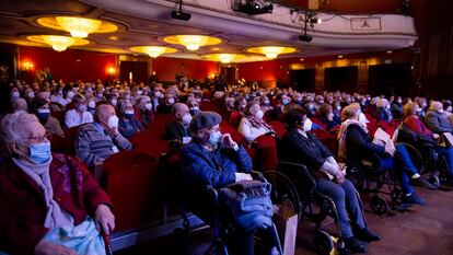 Espectáculo en el Teatro EDP Gran Vía de Madrid, la semana pasada.