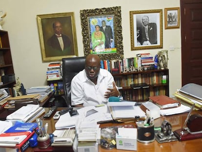 El presidente electo de Ghana, Nana Akufo-Addo, en su casa en Accra.  