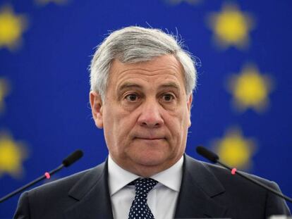 El presidente del Parlamento Euorpeo, Antonio Tajani, el 18 de abril en Estrasburgo.