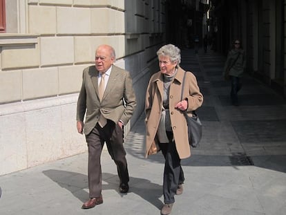 El expresidente de la Generalitat, Jordi Pujol, y su esposa, Marta Ferrusola.