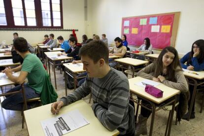 Alumnos de 4º de ESO del instituto Montserrat de Barcelona.