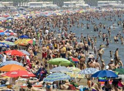 Playa de la Malvarrosa, en Valencia.