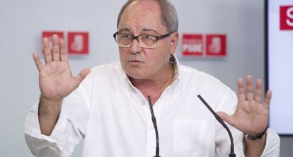 El secretario de Organización del PSOE, Juan Cornejo, este lunes.