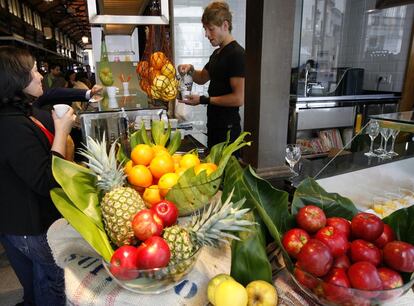 El Mercado de San Miguel, que forma parte del <i>gastrofestival </i><b>de Madrid Fusión.</b>