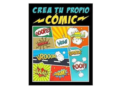 Libro en papel para crear tu propio cómic. Incluye 100 páginas para rellenar viñetas. COMPRA POR 7,99€