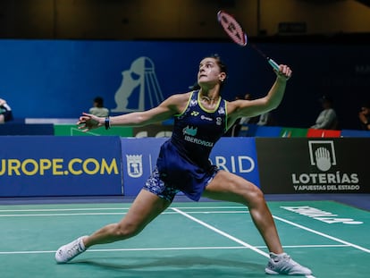 Carolina Marin durante el Europeo de Madrid de finales de abril.