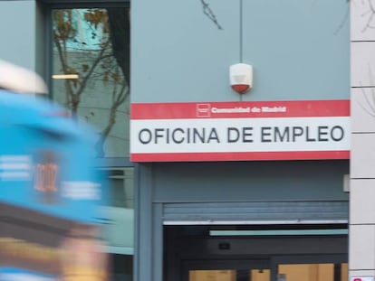 Una oficina de empleo en Madrid, en enero de 2023.