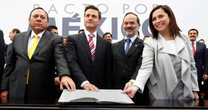 Firma del Pacto por México.