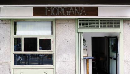 Fachada del restaurante madrile&ntilde;o Morgana, en el barrio de Chueca. 