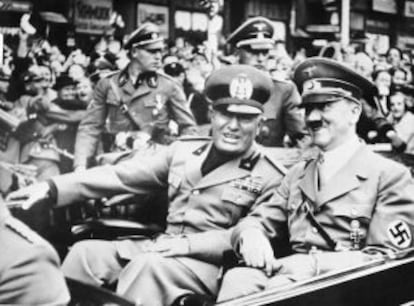 Mussolini y Hitler.