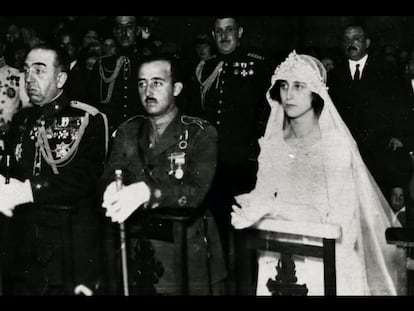 Boda de Francisco Franco y Carmen Polo en 22 de octubre de 1923. Fotograma de la película 'La dura verdad sobre la dictadura de Franco'.