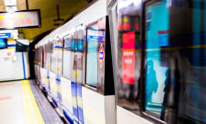 Un tren del Metro de Madrid.