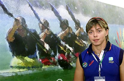 Beatriz Manchón, el martes, en la sede de los Campeonatos del Mundo de piragüismo.