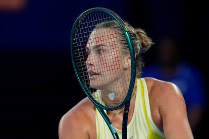 Sabalenka, durante la semifinal ante Paula Badosa.  