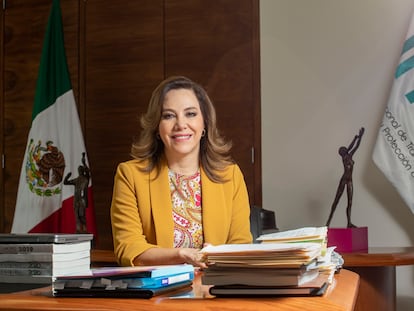Blanca Ibarra, comisionada presidenta del INAI en su oficina en Cuicuilco (Ciudad de México).