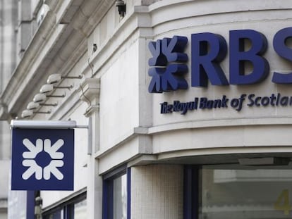 Una oficina de Royal Bank of Scotland (RBS) en Londres 