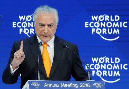 Michel Temer, el pasado 24 de enero en Davos.