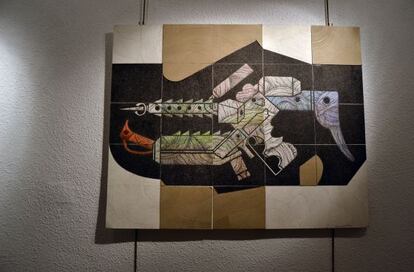 Un cuadro de Arcadi Blasco, en la exposición.