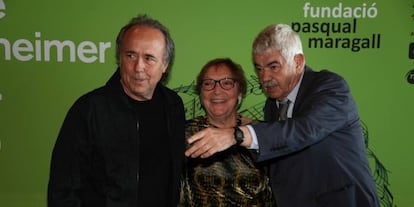 Joan Manuel Serrat, Diana Garrigosa y Pasqual Maragall.