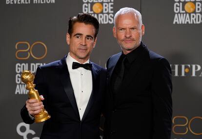 Colin Farrell y Martin McDonagh, dos ganadores por el filme 'Almas en pena de Inisherin'.