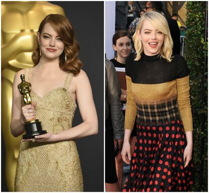 El pasado mes de febrero, Emma Stone recogía el Oscar como mejor actriz por su papel en ‘La La Land. La ciudad de las estrellas’. Unos meses después, la intérprete volvía a lucir rubia, probablemente por exigencias del guion de ‘Maniac’. 
