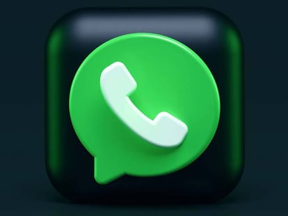 Logo WhatsApp con fondo negro