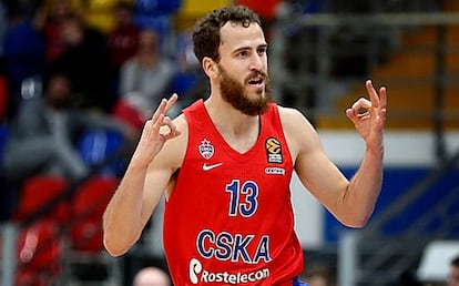 Sergio Rodríguez, con el CSKA