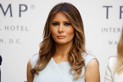 La actual esposa de Donald Trump, Melania, este miércoles en Washington DC.