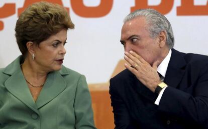 La presidenta Rousseff y Michel Temer, en junio. 