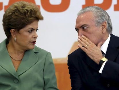 La presidenta Rousseff y Michel Temer, en junio. 