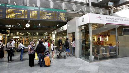 La estación de Atocha, en Madrid.