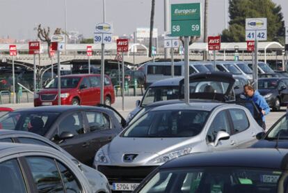 Parking del aeropuerto de El Prat de Barcelona.