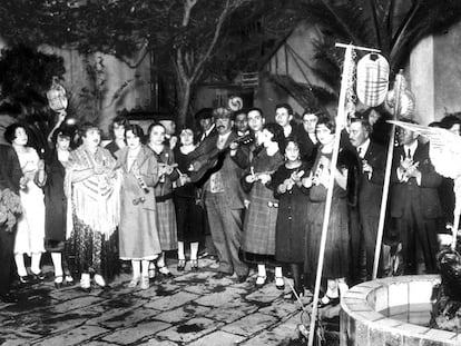 Una posada tradicional en Ciudad de México, alrededor de 1928.