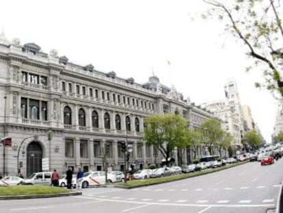 Vista de la fachada del Banco de España