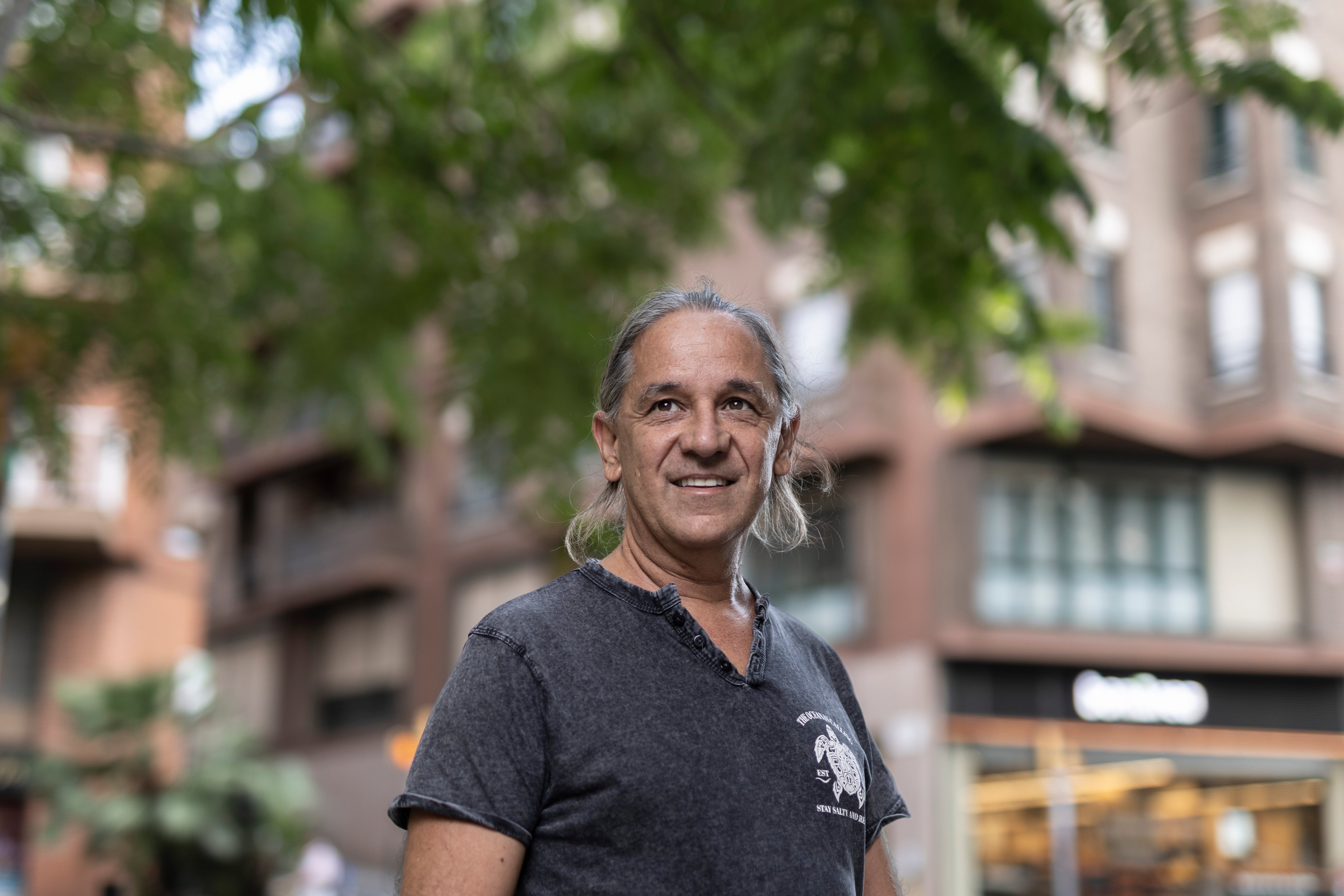 El montañero Jordi Torres el 14 de agosto en Barcelona.