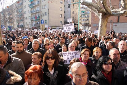 Manifestación en apoyo a la convivencia en Salt celebrada el pasado mes de noviembre.