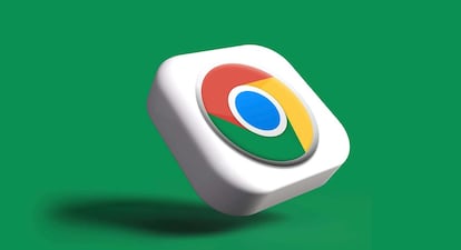 Logo Chrome fondo verde