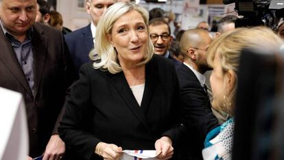 Marine Le Pen este sábado en París.