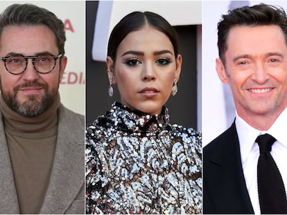 Máximo Huerta, Danna Paola y Hugh Jackman.