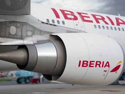 Un avión de la aerolínea Iberia.