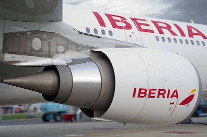 Un avión de la aerolínea Iberia.