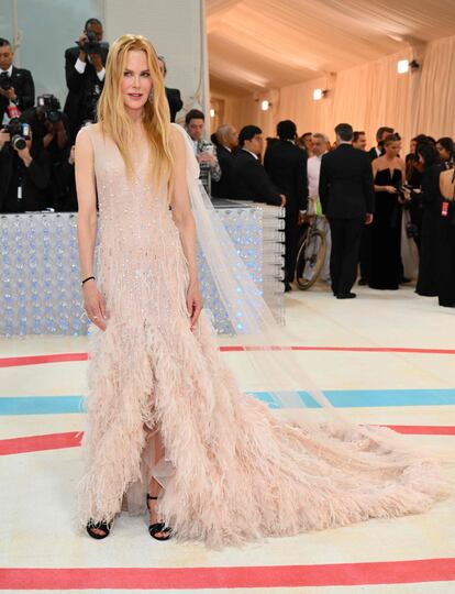 Nicole Kidman arrives for the 2023 Met Gala at the Metropolitan Museum of Art on May 1, 2023, in New York.