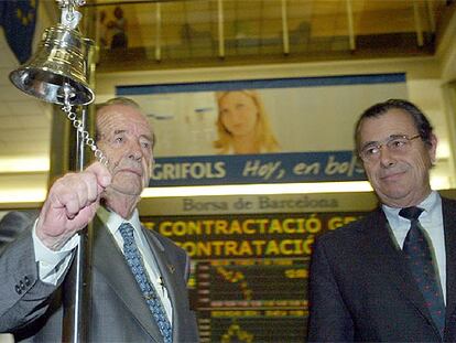 Víctor Grifols Lucas, fundador del grupo (izquierda), y su hijo, Víctor Grifols Roura, presidente.