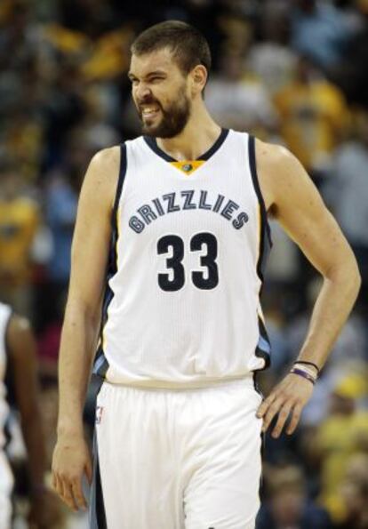 Marc Gasol, durante un partido con Memphis.